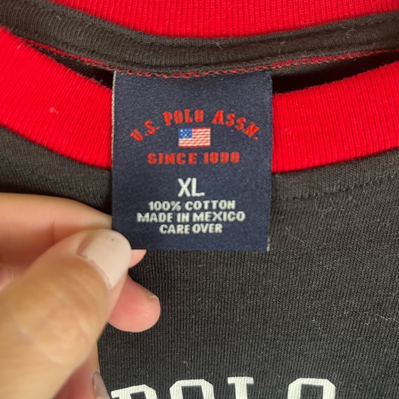 U.S. Polo Assn. Black Graphic Logo Short Sleeve T-shirt Size X-large Cotton - Picture 3 of 4